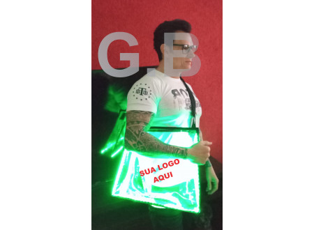 BOLSA - SACOLA PARA VENDA DE PRODUTOS EM FESTAS E EVENTOS COM ILUMINAÇÃO LED 